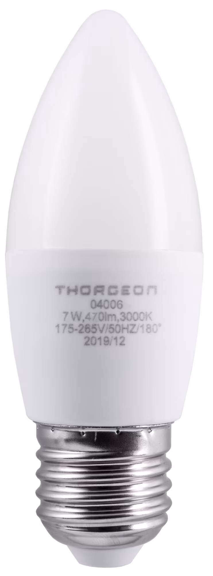 LED-ljuslampa 7W E27 B35 3000K 470lm THORGEON