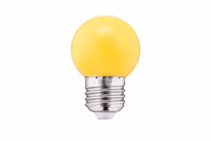 LED-färglampa 1W G45 240V 55Lm PC gul THORGEON